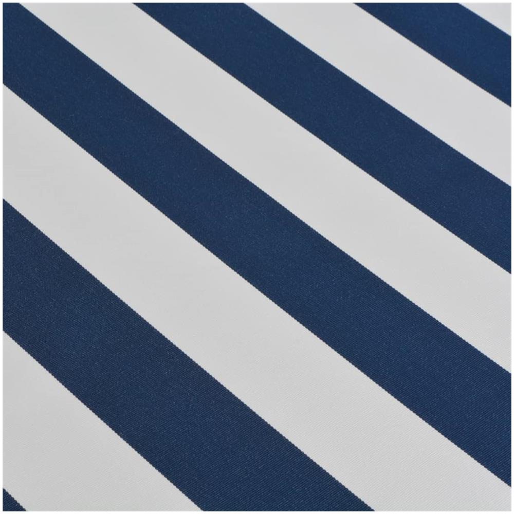 Tenda Da Sole Pieghevole Manuale 400 Cm Blu / bianca - Foto 2