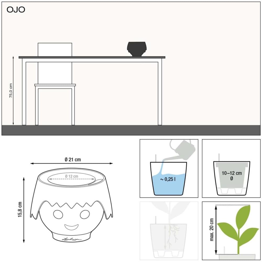 Fioriera Da Tavolo Ojo All-in-one Rosa Rubino - Foto 4