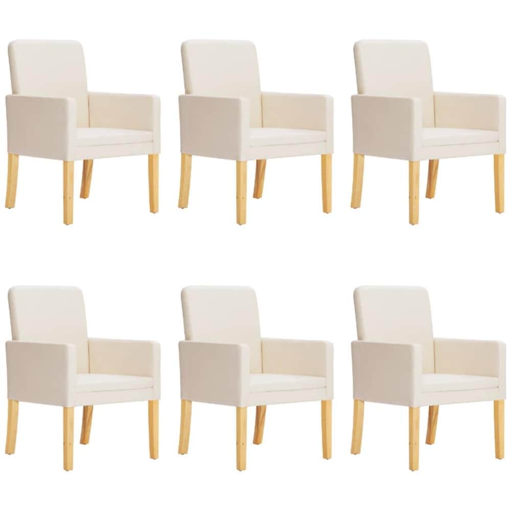 Sedie Da Pranzo 4 Pz Crema In Legno Piegato E Similpelle - Foto 2