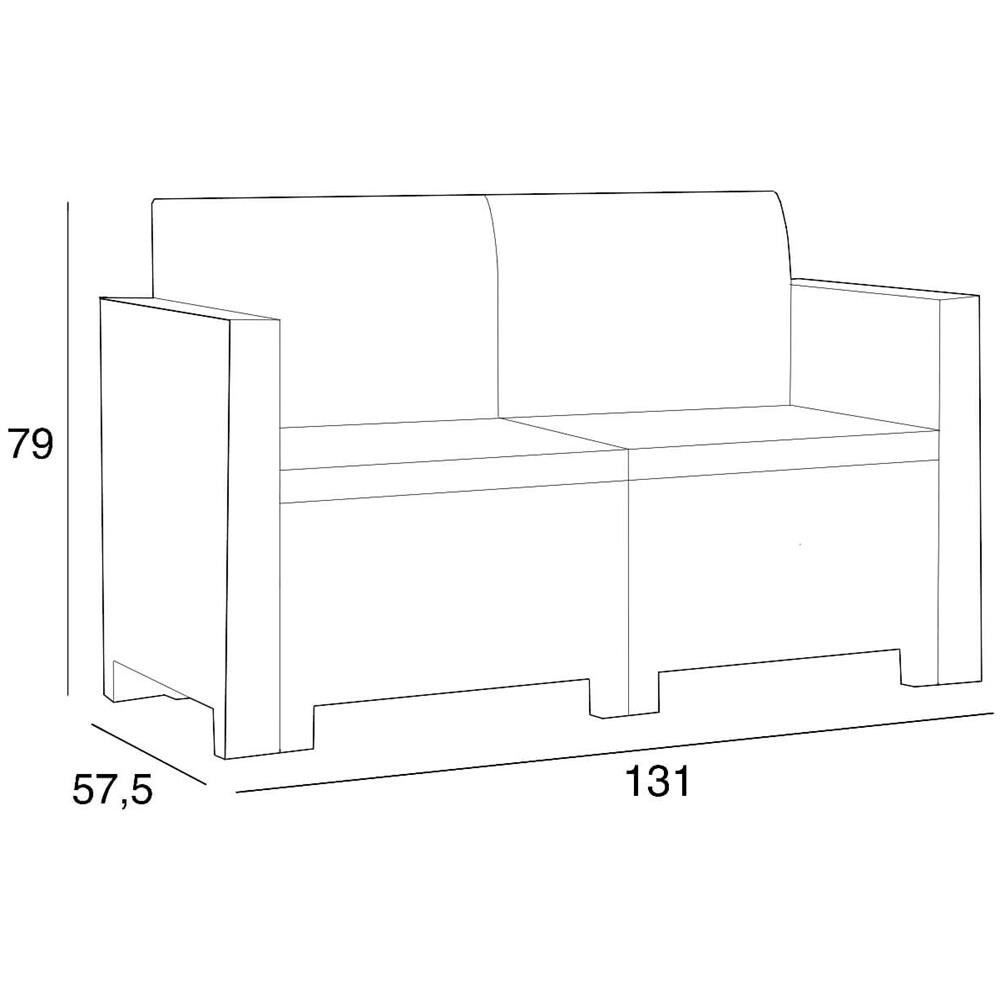 Nebraska - Salotto Da Giardino Completo Di Cuscini Intreccio In Rattan Sintetico - Foto 2