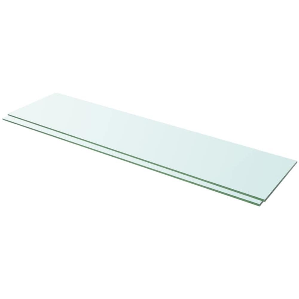 Mensole In Vetro Trasparente 2 Pz 100x25 Cm - Foto 1