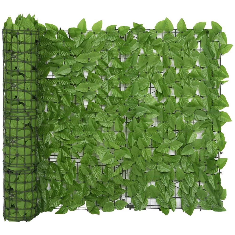 Paravento da Balcone con Foglie Verdi 300x100 cm - Foto 1