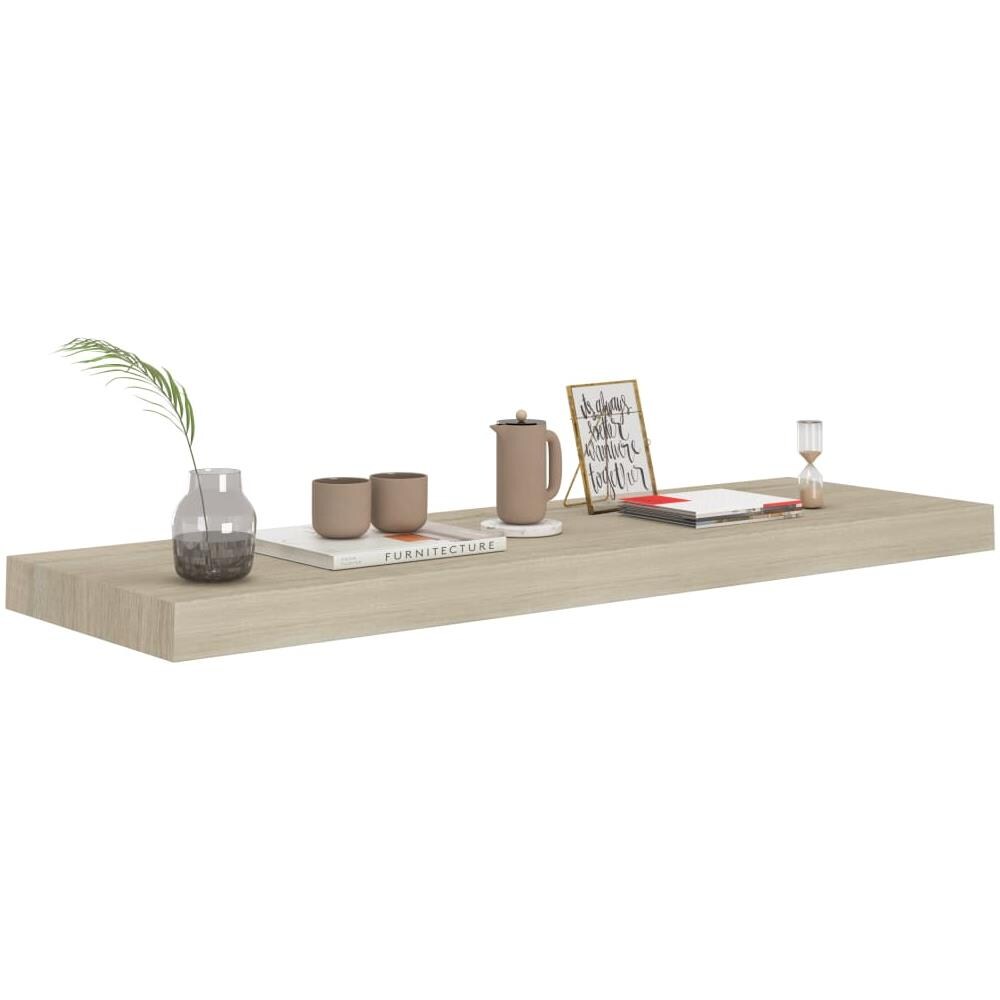 Scaffali a Parete 2 pz Rovere 80x23,5x3,8 cm in MDF - Foto 2