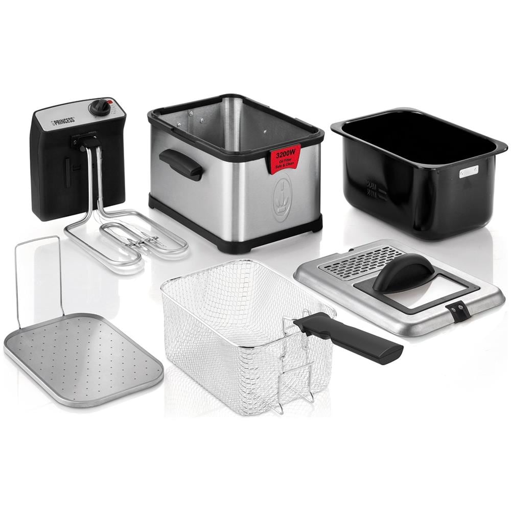 Friggitrice semi professionale in acciaio inox satinato, 4 Litri 3200W - Foto 2