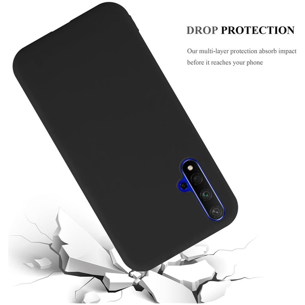 Custodia Compatibile Con Honor 20 / 20s / Huawei Nova 5t In Candy Nero - Coperchio Protettivo In Silicone Tpu Flessibile - Foto 8