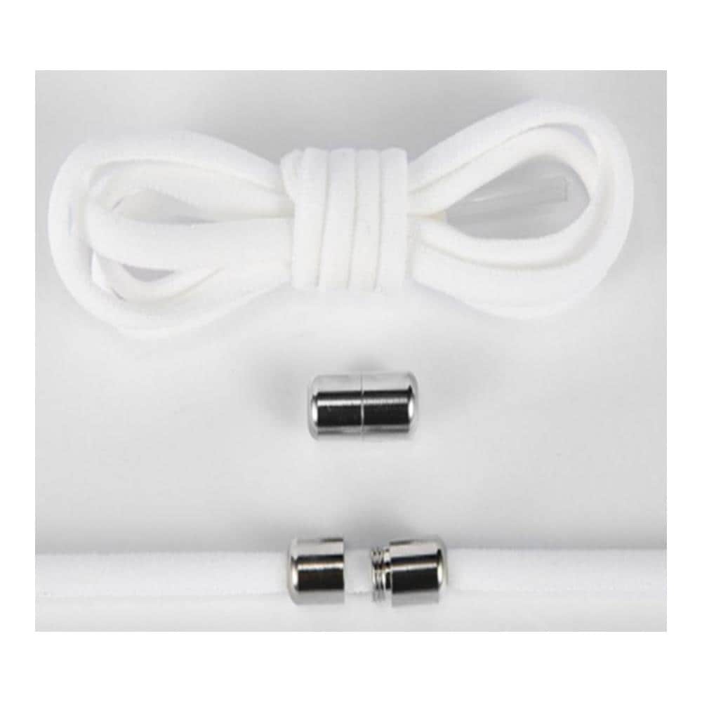 Lacci Elastici Senza Cravatta Con Chiusura 1 Paio White - Foto 2