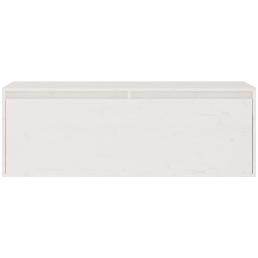 Mobili Porta Tv 2 Pz Bianchi In Legno Massello Di Pino - Foto 10