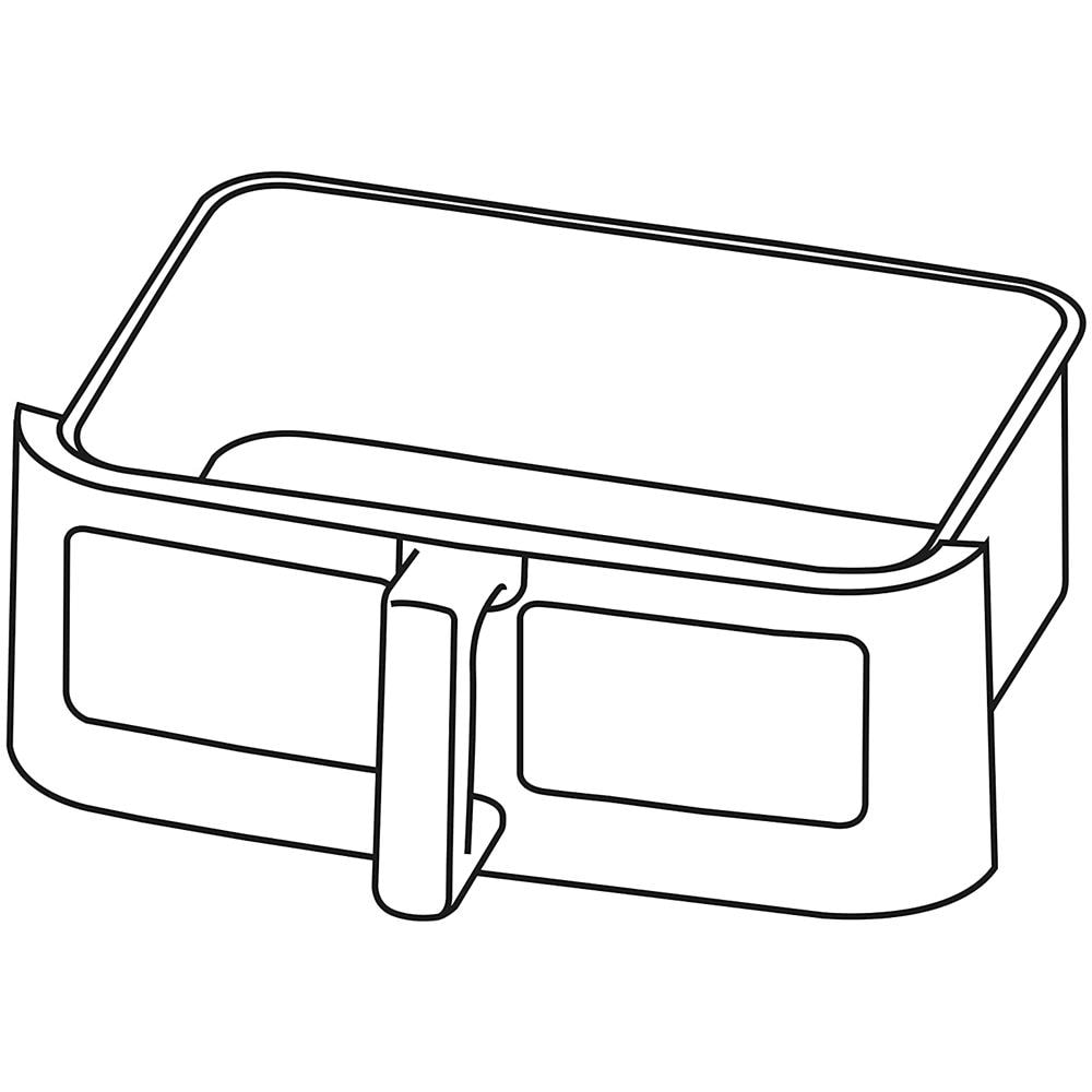 Afd1 Cassetto Grand Per Friggitrice Ad Aria Af24 | Vassoio Di Cottura 10l | Contenitore Per Friggitrice Ad Aria A Doppia Zona | Canina Sana Per Tutta La Famiglia | Opzione Sync Cook - Foto 2