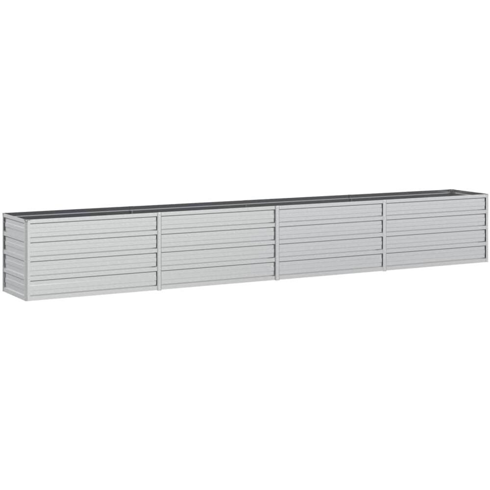 Letto Rialzato Giardino 320x40x45 cm in Acciaio Zincato Argento - Foto 1