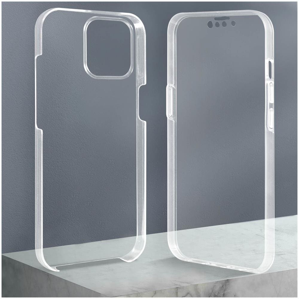 Cover Integrale Per Iphone 13 Retro Rigido E Fronte Flessibile Trasparente - Foto 5