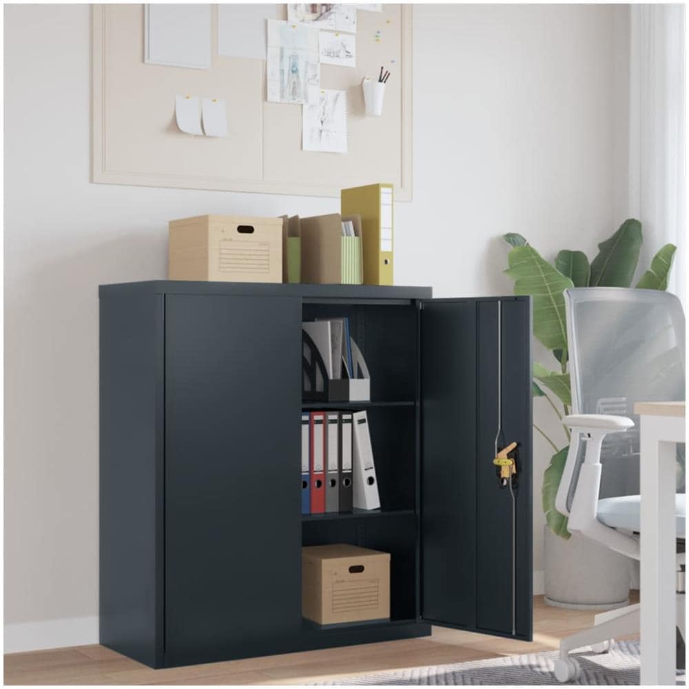Armadio Classificatore Antracite 90x40x105 Cm In Acciaio - Foto 1