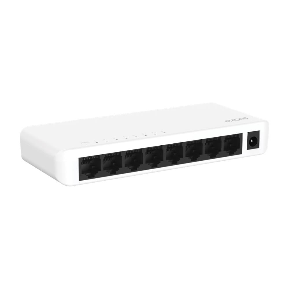 Switch SW8000P con 8 Porte Ethernet RJ45 Gigabit 10/100/1000 Mbps Colore Bianco - Foto 1