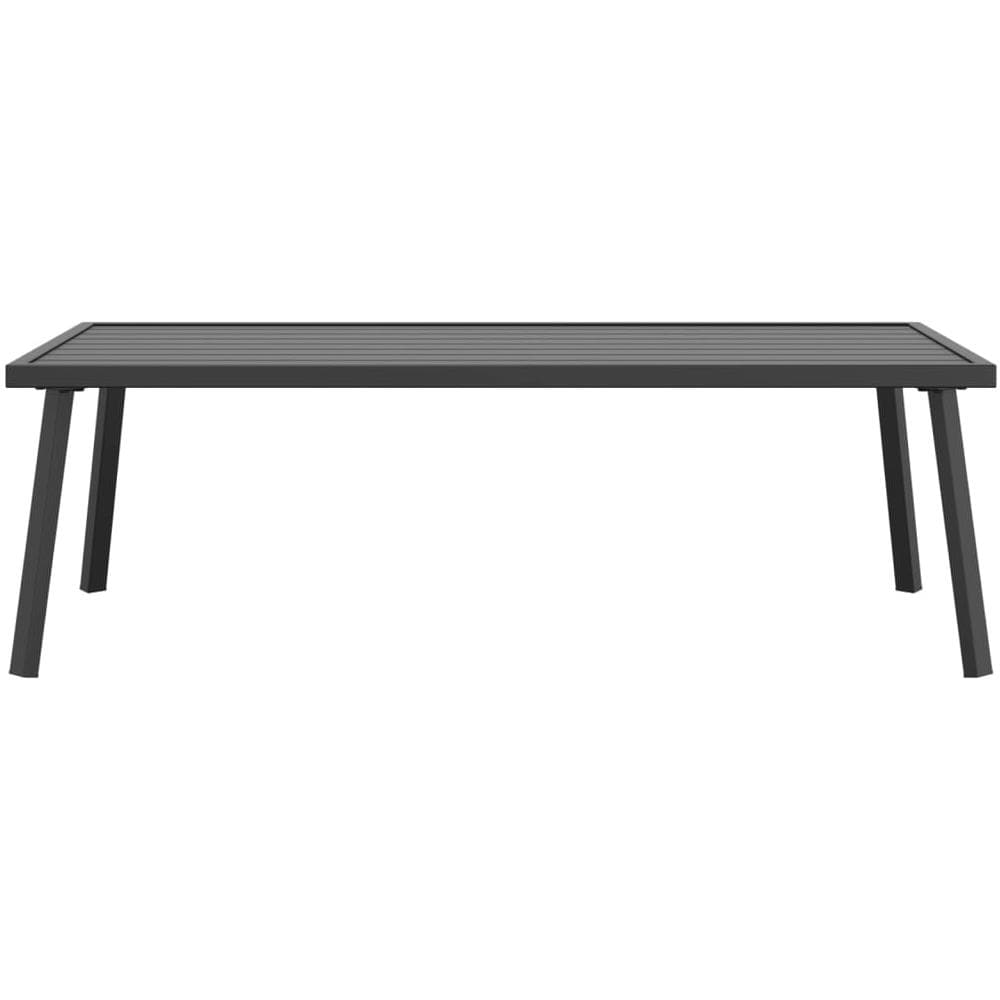Tavolino da Giardino Antracite 110x55x35 cm Acciaio - Foto 3