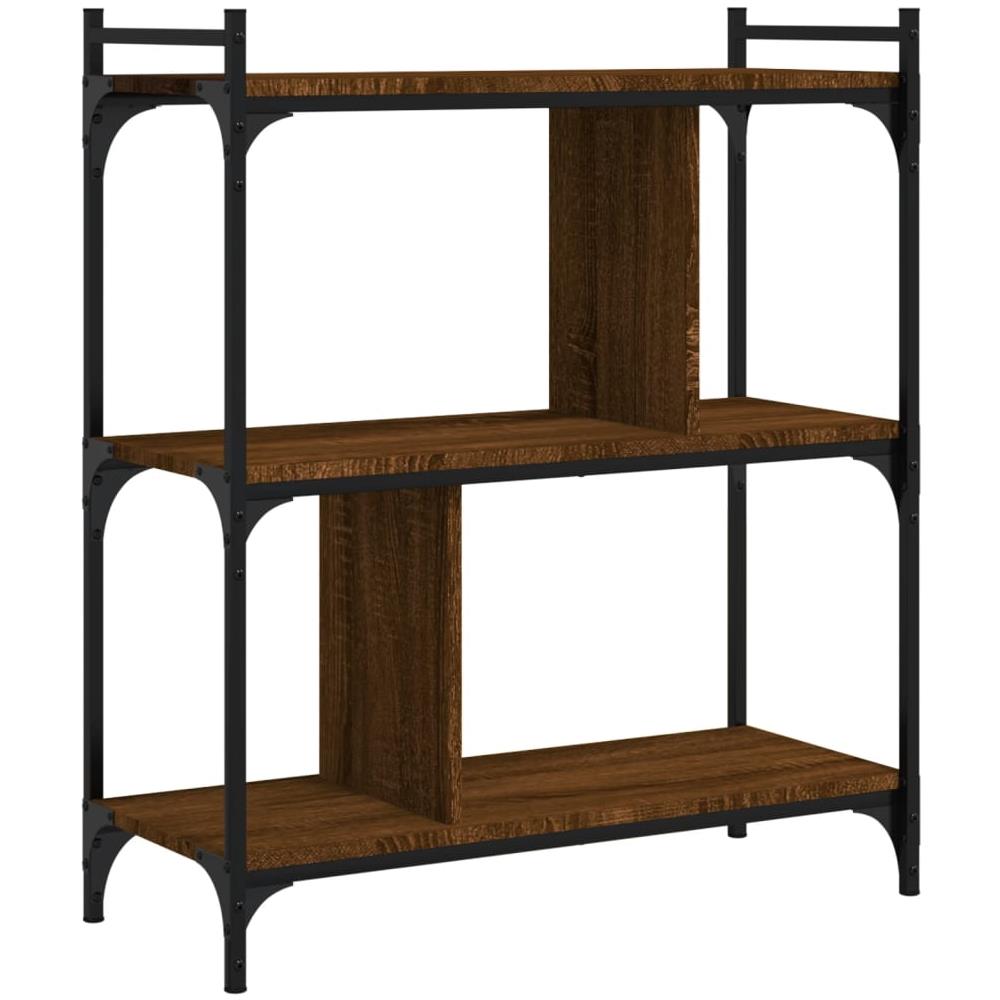Libreria Rovere Marrone 3 Ripiani 76x32x88 Cm Legno Multistrato - Foto 2