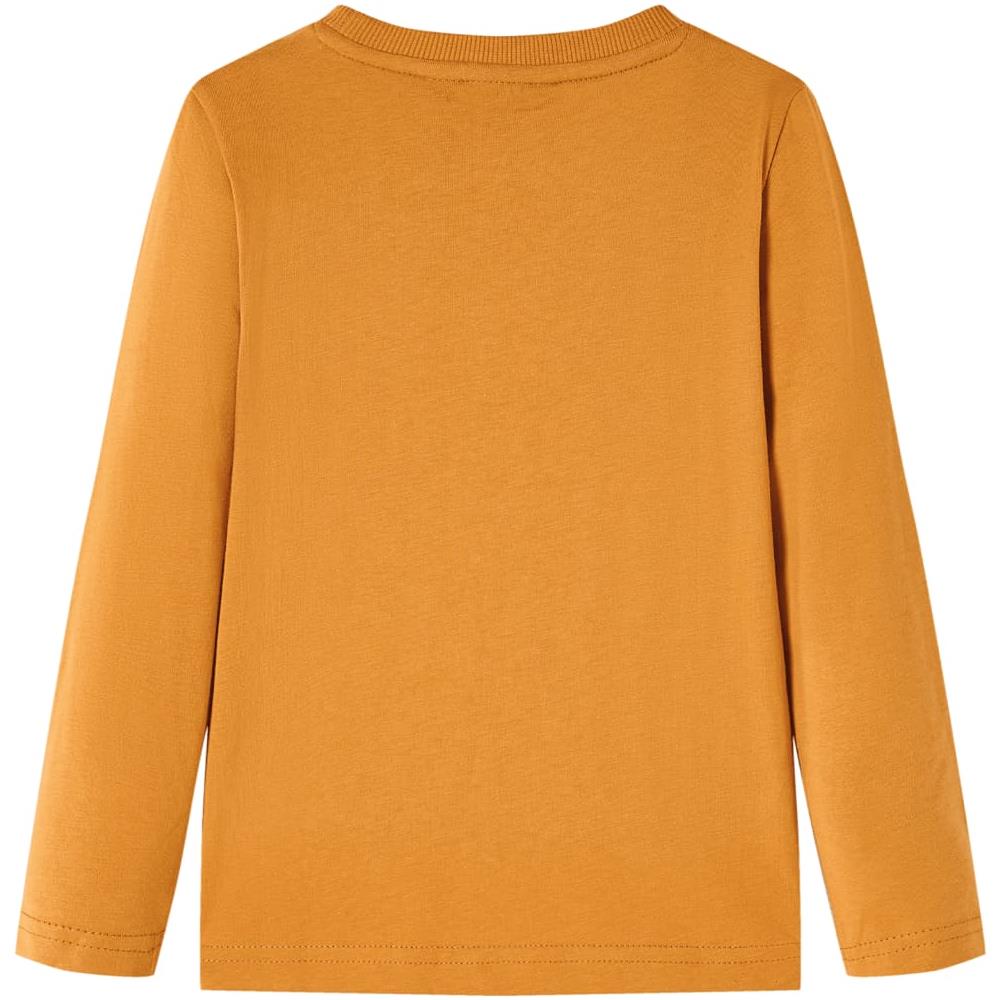 Maglietta Da Bambino A Maniche Lunghe Auto Da Corsa Ocra Scuro 104 - Foto 2