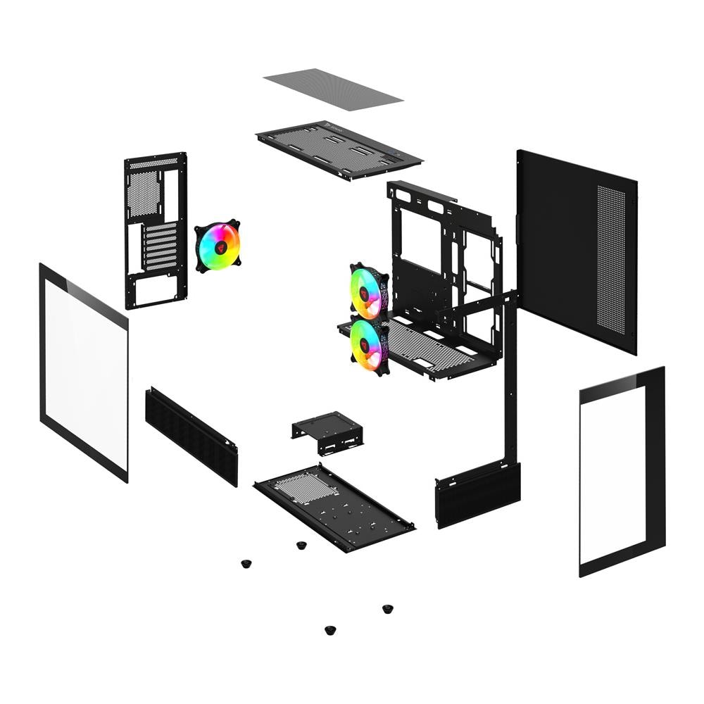 Case SIGMA X1 Midi Tower ATX / ITX / micro ATX ABS Colore Nero - Foto 2