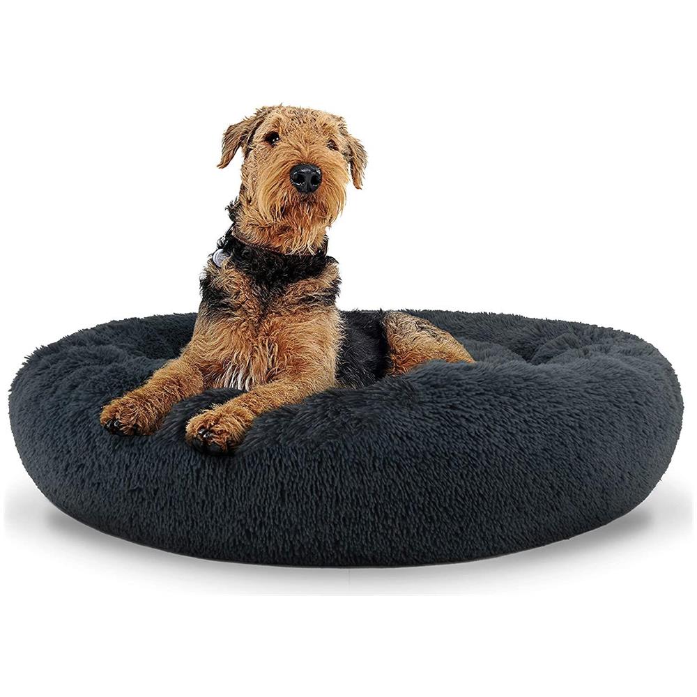 Cuccia Plush Pet Bed Dark Grey per cani e gatti di grossa taglia fino a 25 kg - Foto 1