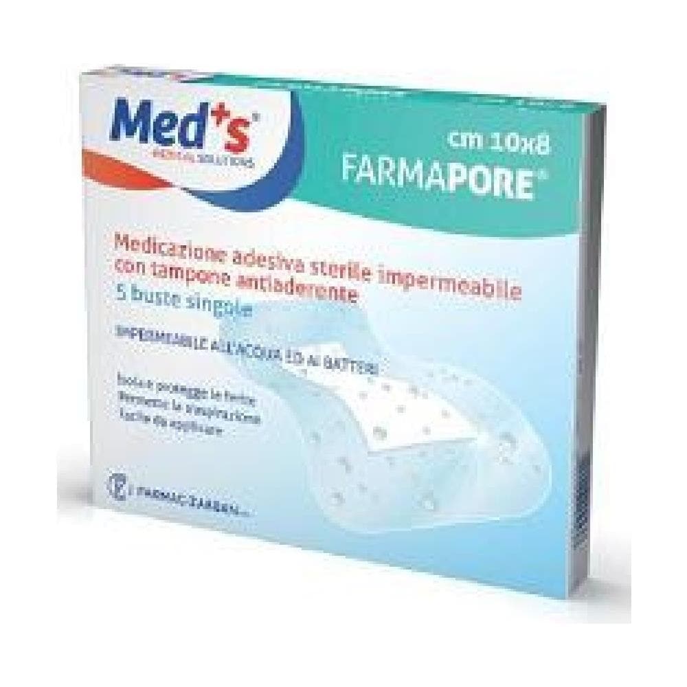 Medicazione Meds Pore Adesiva Impermeabile 10X8CM 5 Pezzi - Foto 1