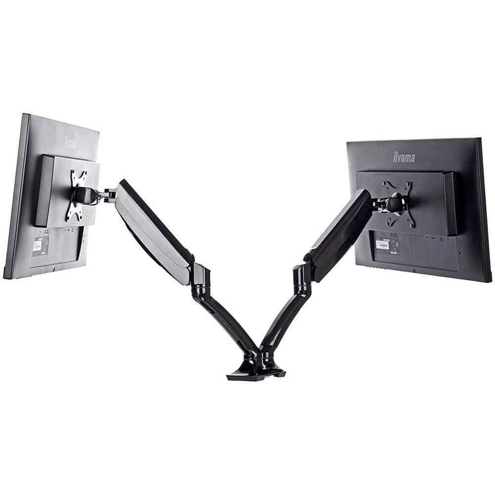 Supporto da Scrivania DS3002C-B1 per 2 Monitor 10" - 27" con 2 Braccia Portata 5 kg per Braccio - Foto 6