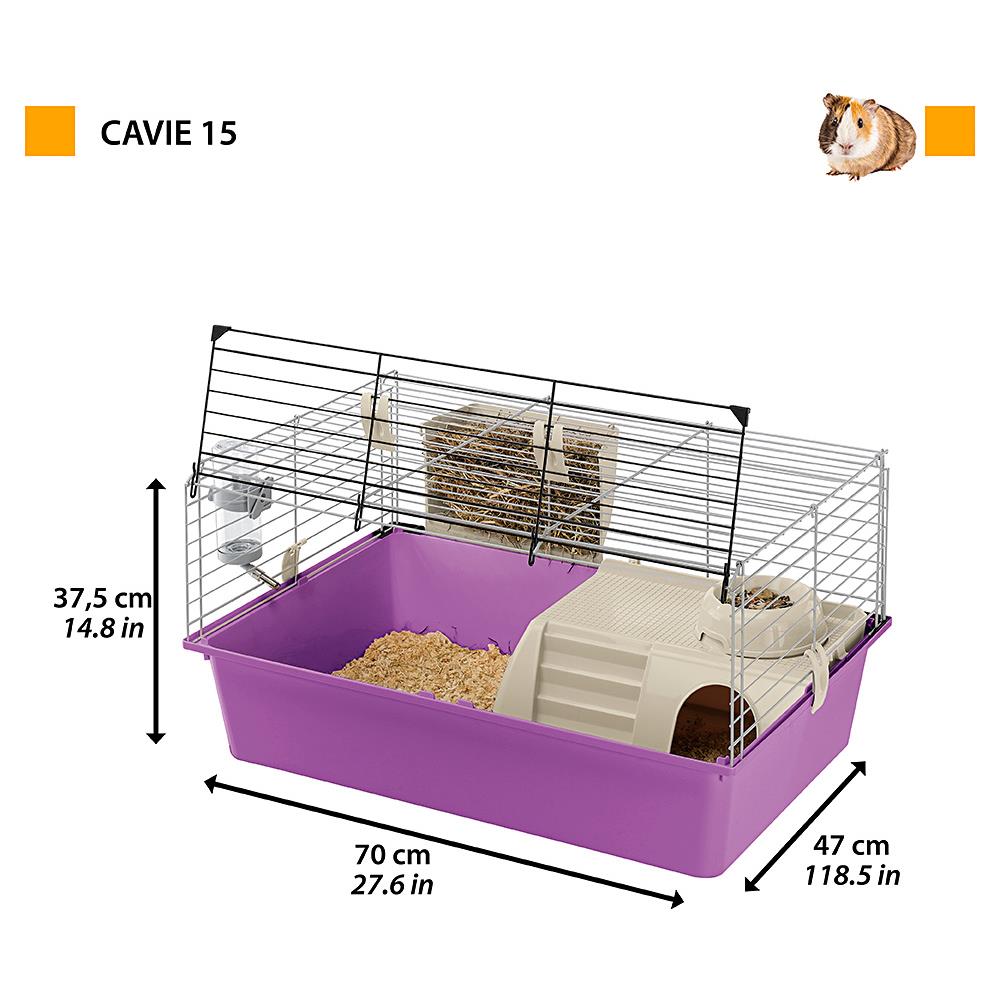 Gabbia Per Porcellini D'india Cavie 15 In Plastica, Accessori Inclusi - Foto 2