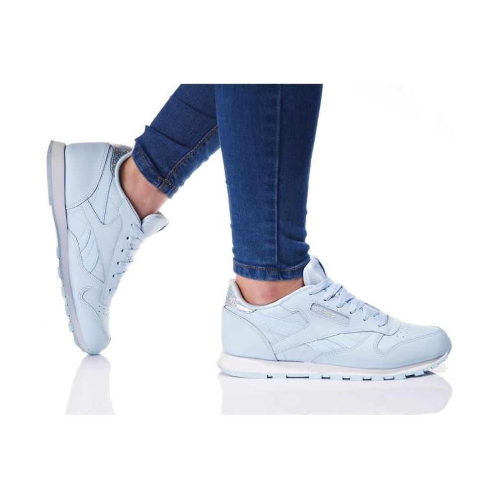 Scarpe Classic Leather Fresh Bluewhite Bs8975 Taglia 36,5 Colore Celeste - Foto 4