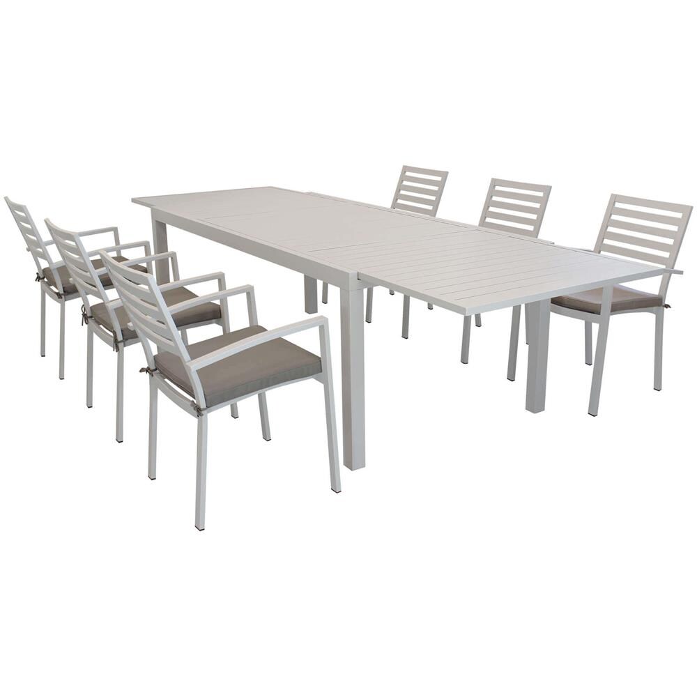 Dexter - Set Tavolo In Alluminio Cm 200/300 X 100 X 74 H Con 6 Poltrone Dexter - Foto 1