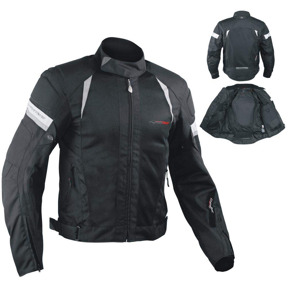 Giacca Moto Estiva Tessuto Rete Mesh Traspirante Protezioni Ce Cordura Nero Xxl - Foto 1
