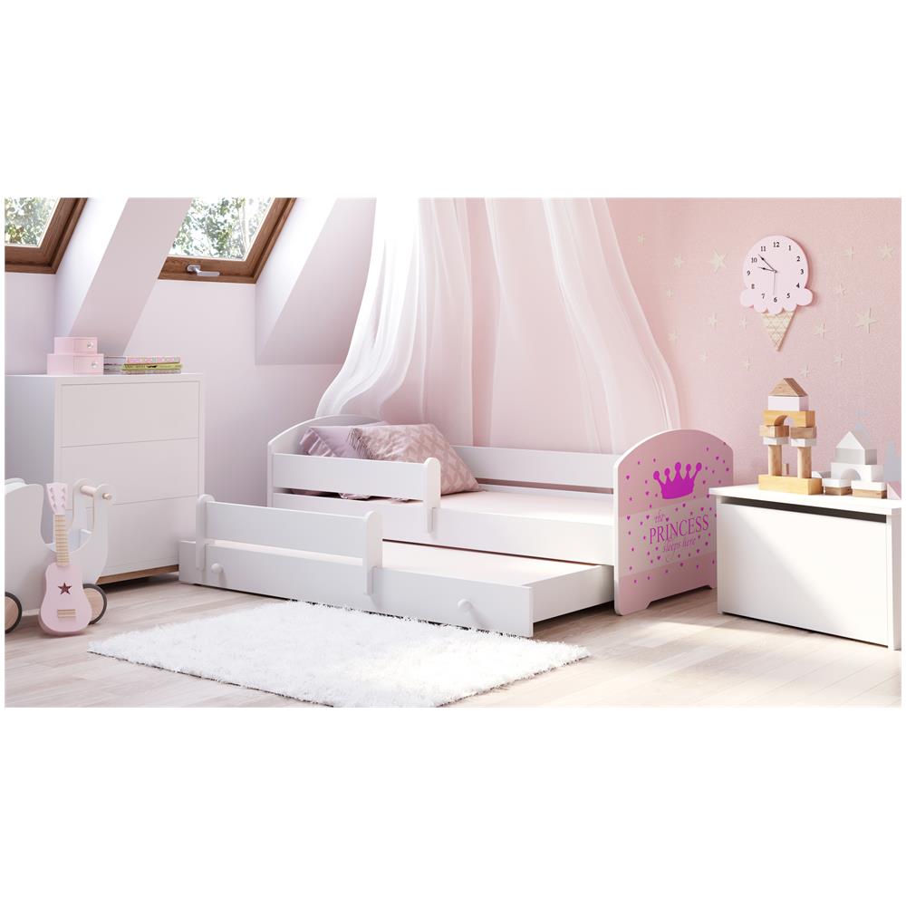 Luk Ii 160x80 Letto Matrimoniale Per Bambini Sleeping Princess Pink - Foto 2