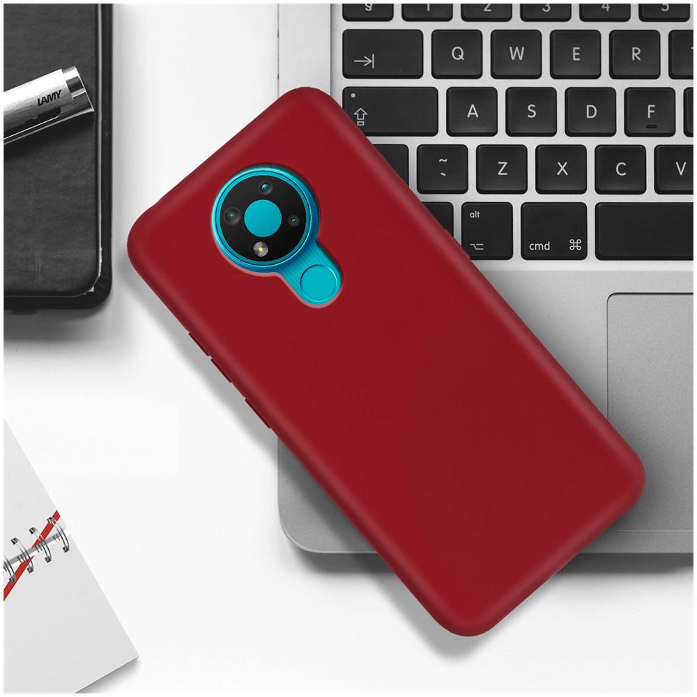 Cover Nokia 3.4 Flessibile Antiurto Finitura Opaca Antimacchie Bordeaux - Foto 2