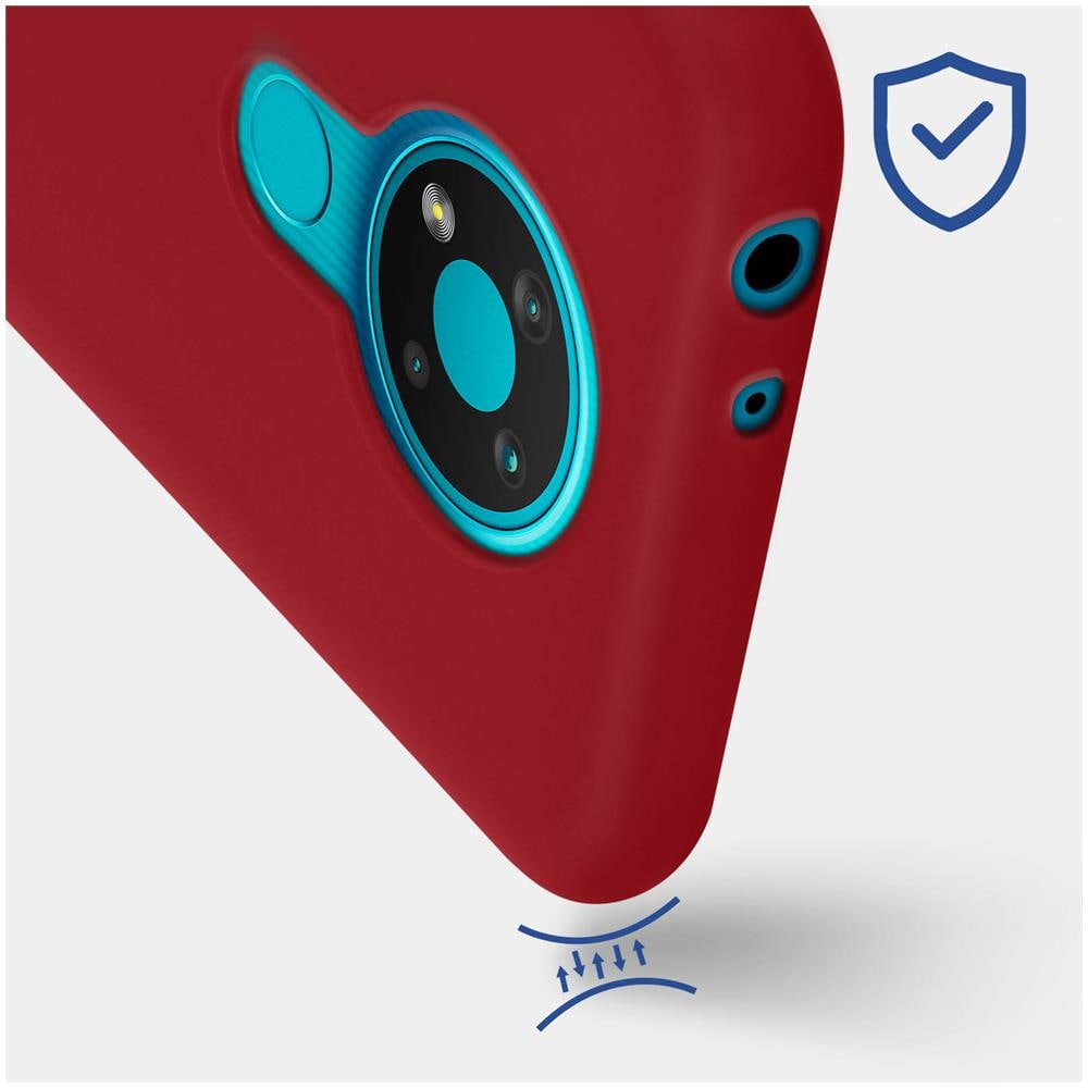 Cover Nokia 3.4 Flessibile Antiurto Finitura Opaca Antimacchie Bordeaux - Foto 5