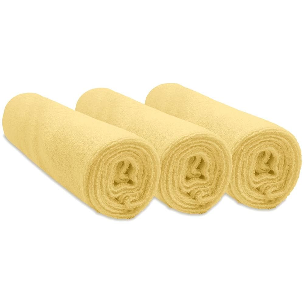Set 3 Coprifasciatoio In Spugna Di Cotone 50x70 / 50x80 - Giallo - Foto 1