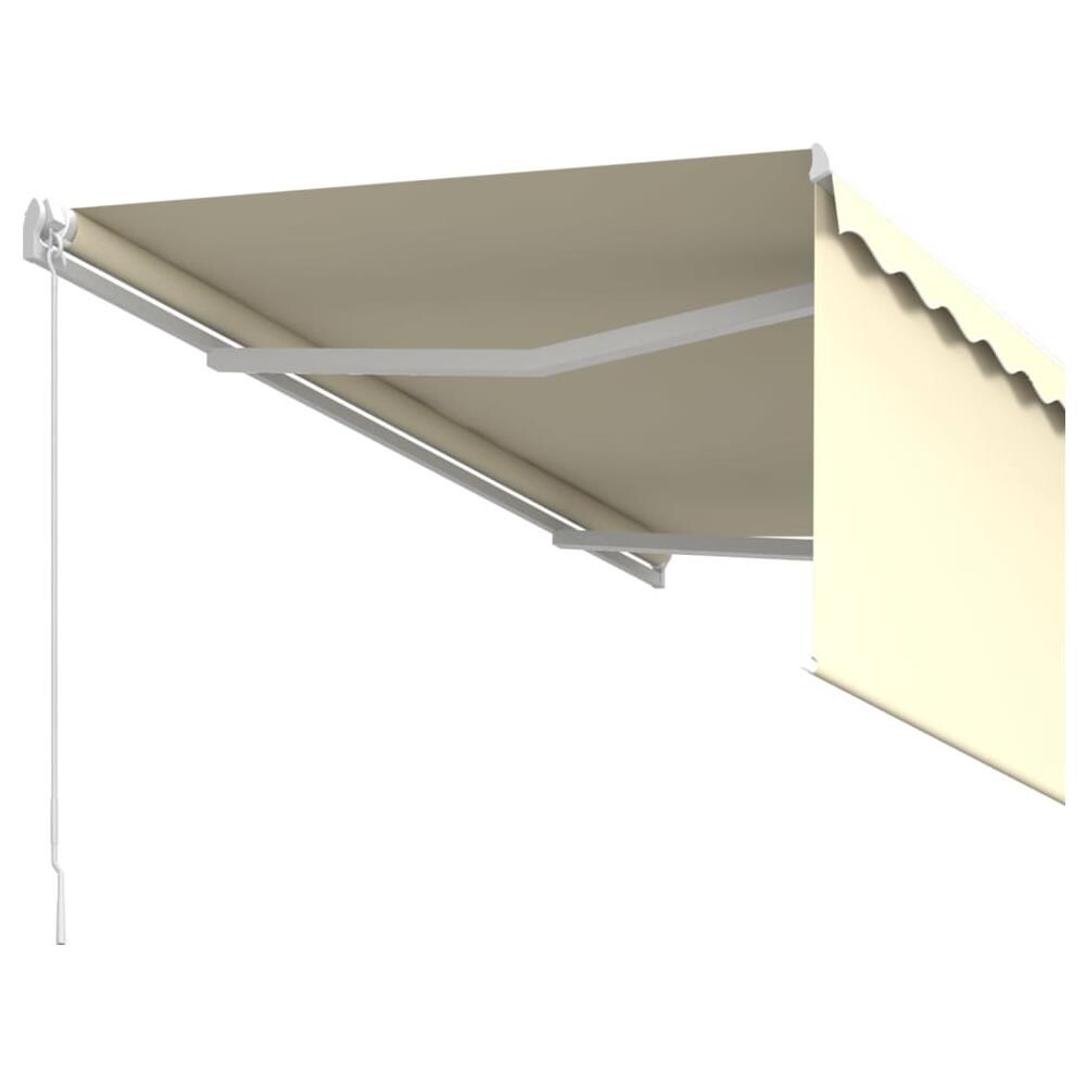 Tenda Sole Retrattile Manuale Con Parasole 3,5x2,5 M Crema - Foto 3