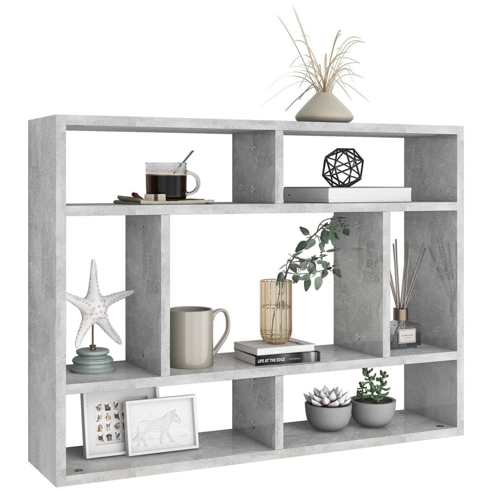 Scaffale a Parete Grigio Cemento 75x16x55 cm Legno Multistrato - Foto 3