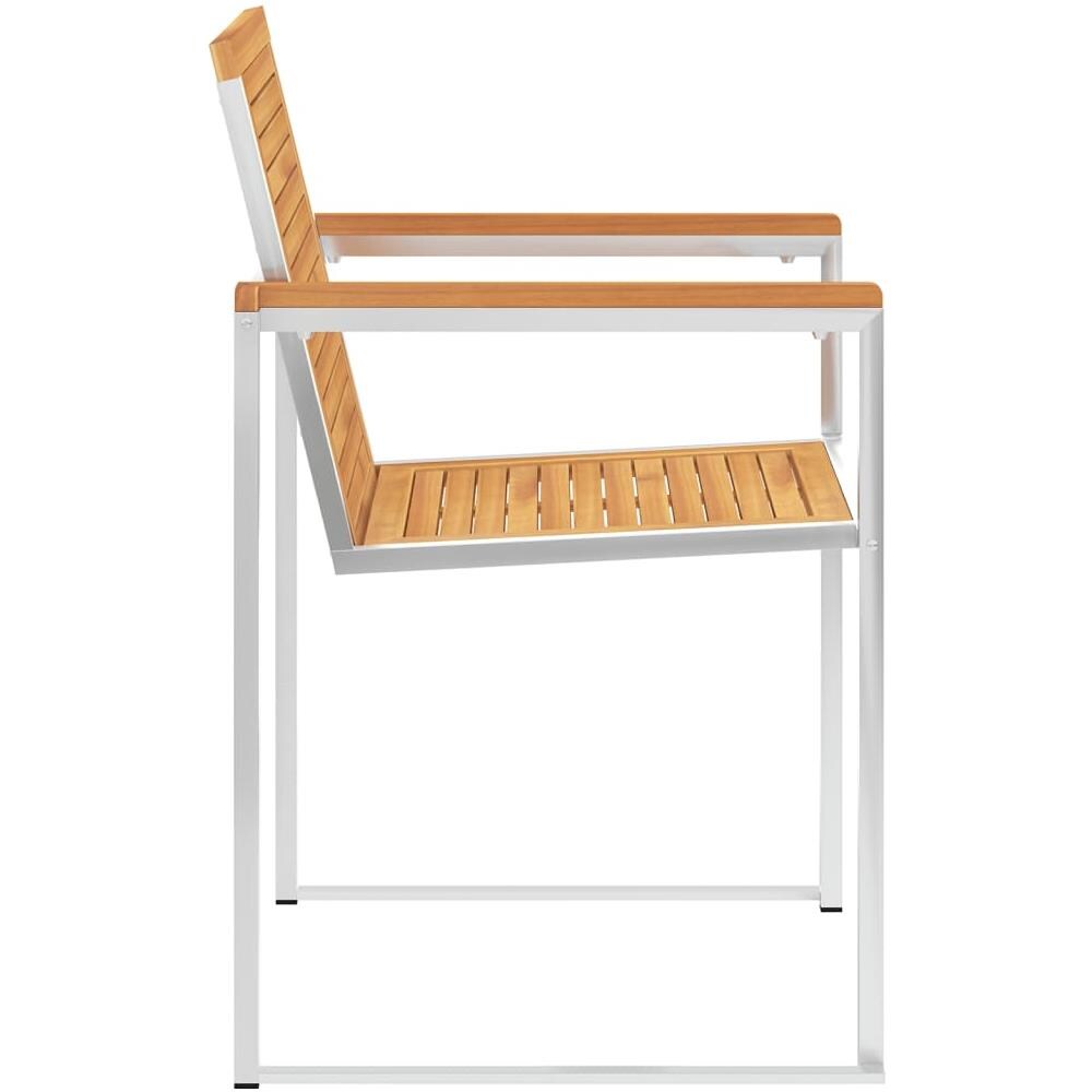 Sedie Da Giardino Con Cuscini 4 Pz In Legno Massello Di Teak - Foto 2