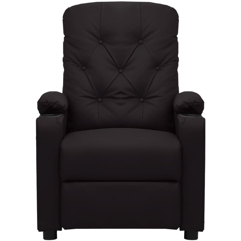 Poltrona Reclinabile Nera In Similpelle - Foto 3