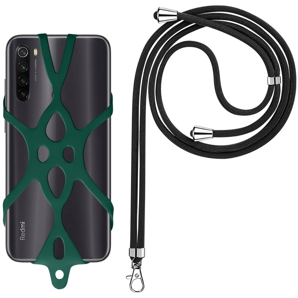 Cordoncino Smartphone Con Silicone Universale Espandibile Regolabile 90cm Verde - Foto 7