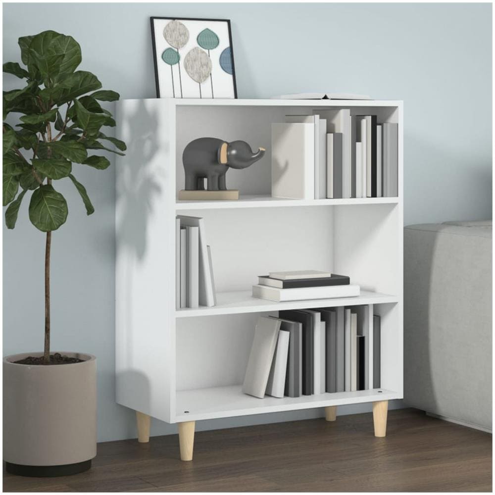 Credenza Bianca 69,5x32,5x90 Cm In Legno Multistrato - Foto 1