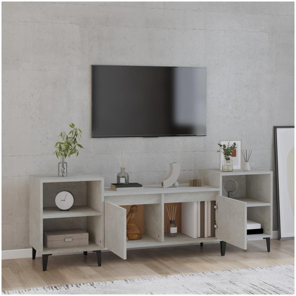Mobile Per Tv Grigio Cemento 160x35x55 Cm Legno Multistrato - Foto 1