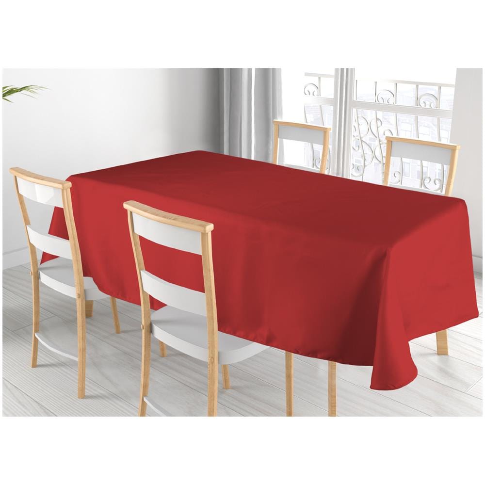 Tovaglia Cucina Soggiorno Antimacchia Idrorepellente In Lurex Tinta Unita Vari Colori 140x180cm Rosso-glitter - Foto 1