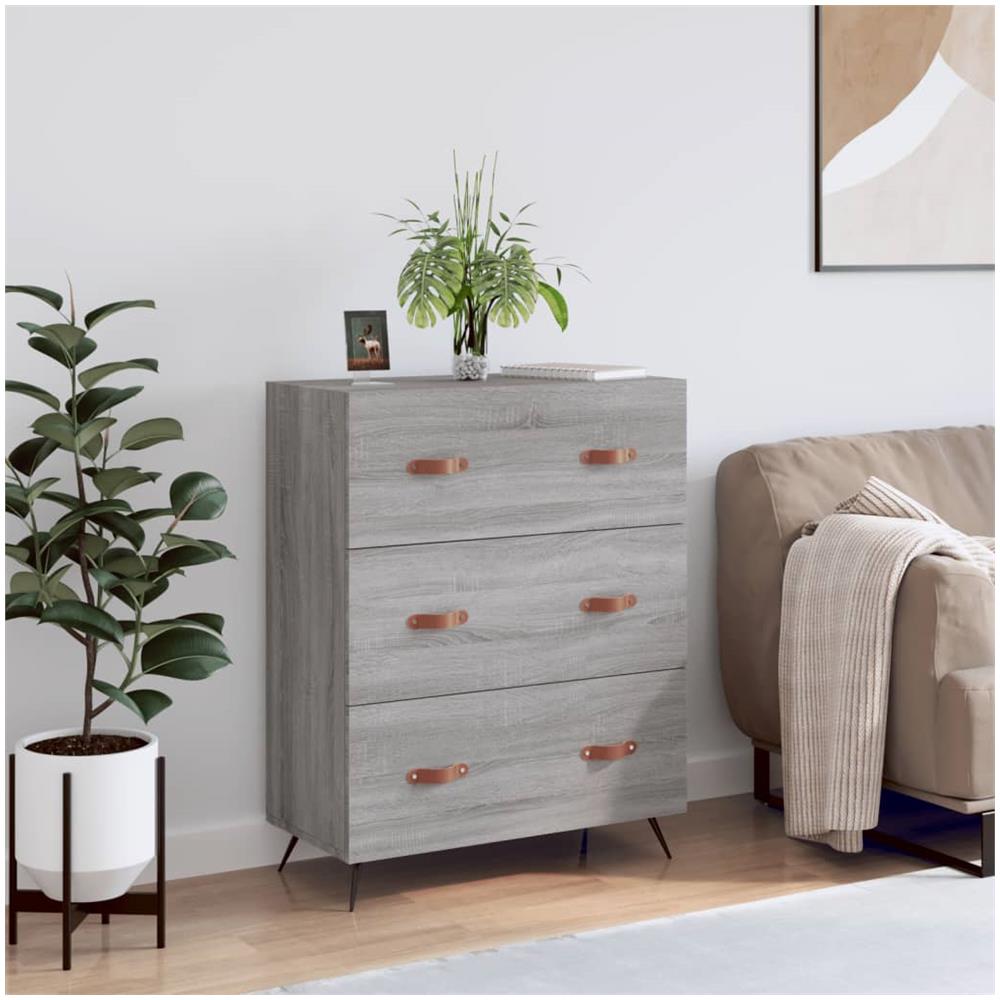 Cassettiera Grigio Sonoma 69,5x34x90 Cm In Legno Multistrato - Foto 1