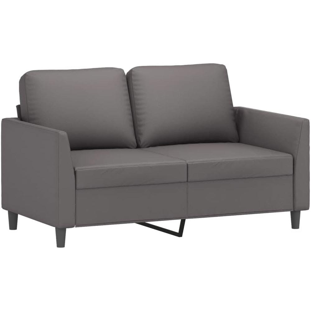 Set Di Divani 3 Pz Con Cuscini Grigio In Similpelle - Foto 3