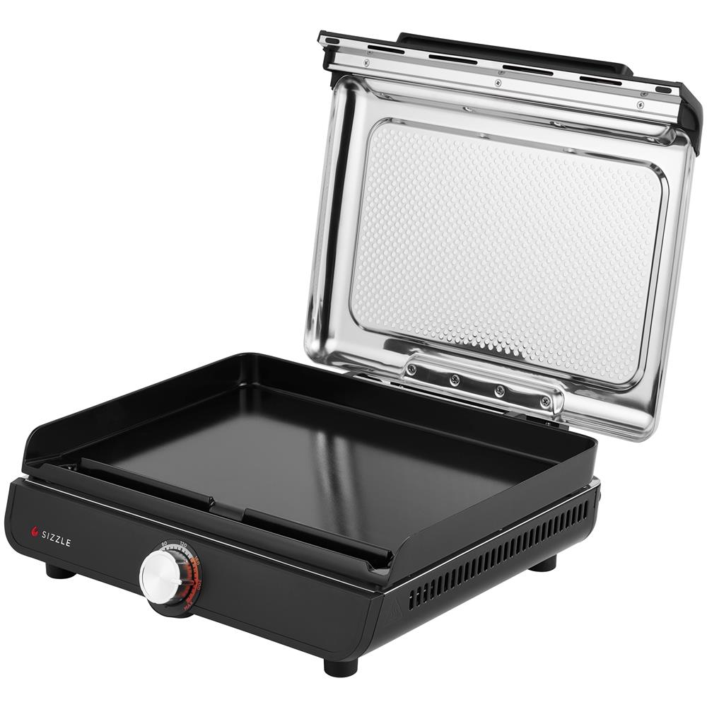 Griglia e Plancha Ninja Sizzle con coperchio a trama forata rimovibile. Potenza: 1450W. Colore: Nero - Foto 2