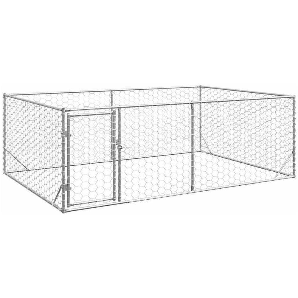 Cuccia per Cani da Esterno con Porta 3x2x1 m Acciaio Zincato - Foto 1