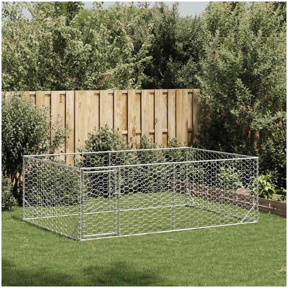 Cuccia per Cani da Esterno con Porta 3x2x1 m Acciaio Zincato - Foto 2