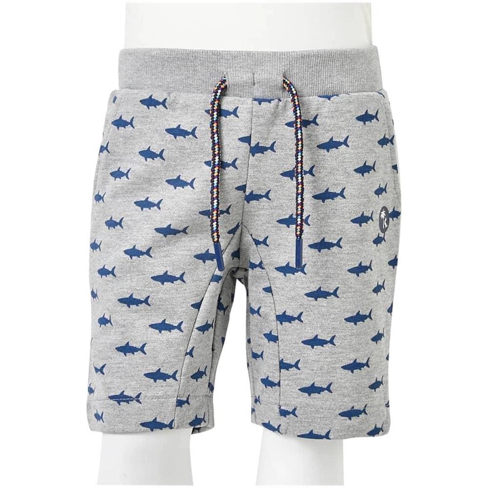 Pantaloncini per Bambini con Coulisse Grigio Chiaro Mélange 104 - Foto 8