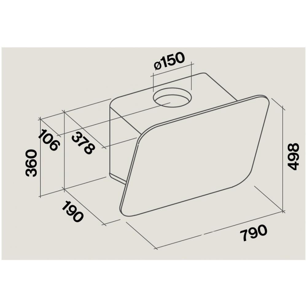Cappa Tab a Parete da 80 cm Aspirante / Filtrante Colore Inox Fasteel - Foto 7