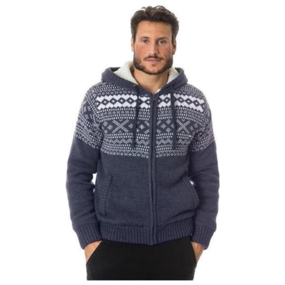 Maglia Uomo Full Zip Con Cappuccio Xl Blu - Foto 1