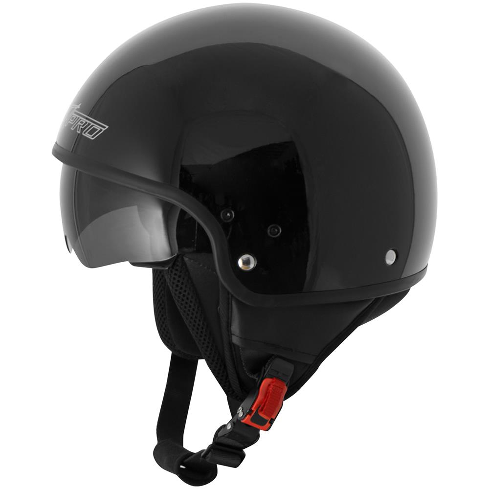 Casco Jet Demi Scooter Moto Omologato Ece 22 Visiera Parasole Nero L - Foto 5