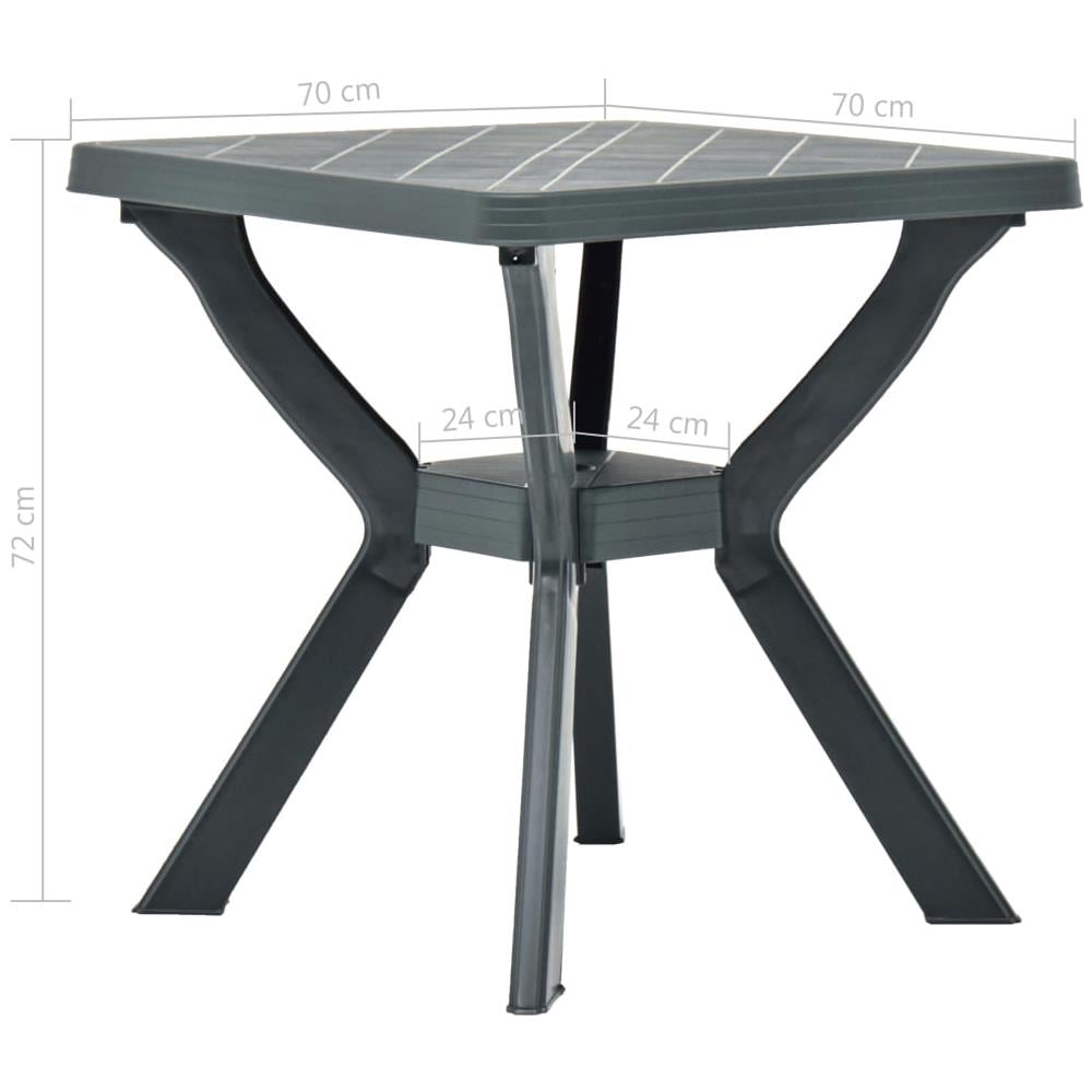 Tavolo Da Bistrot Verde 70x70x72 Cm In Plastica - Foto 6