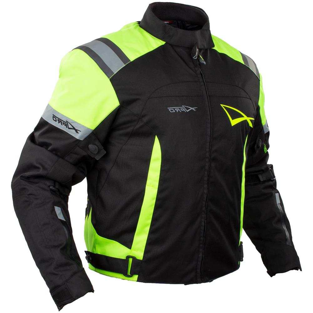 Giacca Sport Touring Moto Cordura Ce Protezioni Sfoderabile Scooter Fluo 3xl - Foto 1